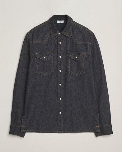 Filippa K Western Denim Shirt Rinsed Blue Wash – Sininen