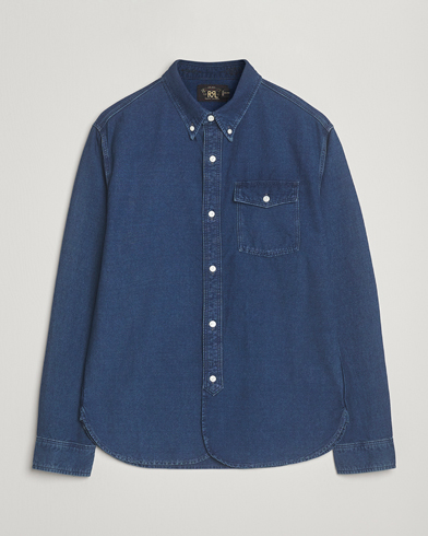 RRL Oxford Denim Shirt Indigo – Sininen