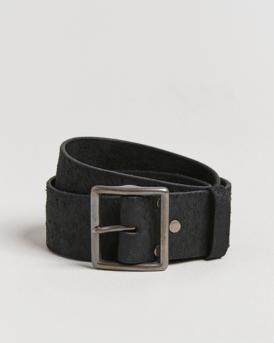 RRL Jones Tumbled Leather Belt Black – Musta