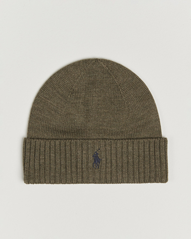 Polo Ralph Lauren Merino Beanie Light Cargo Olive – Vihreä