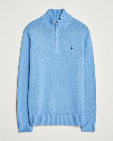 Polo Ralph Lauren Cotton Pullover Half Zip Soft Royal Heather – Sininen