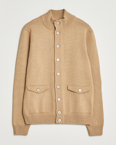 Stenströms Chunky Knitted Merino Cardigan Beige – Beige
