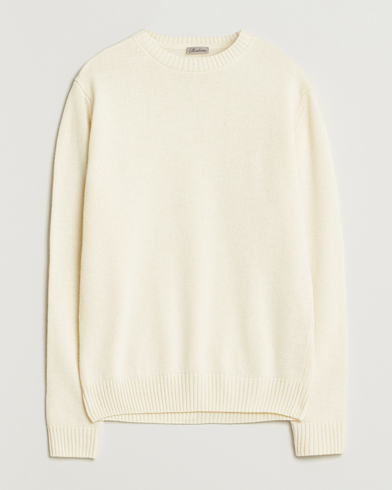 Stenströms Brushed Merino Crew Neck White – Valkoinen