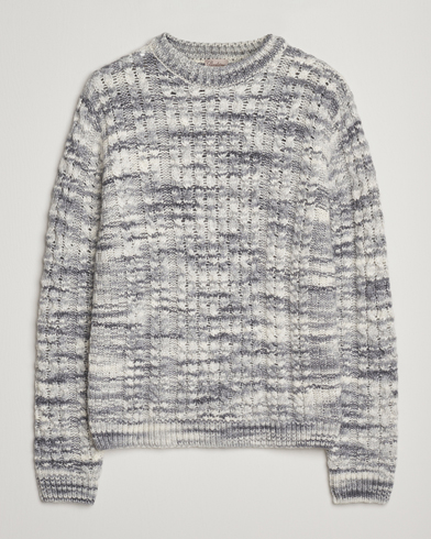 Stenströms Alpacka Cable Knitted Crew Neck Grey – Harmaa