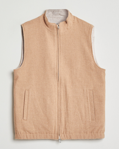 Stenströms Reversible Wool Vest Beige – Beige
