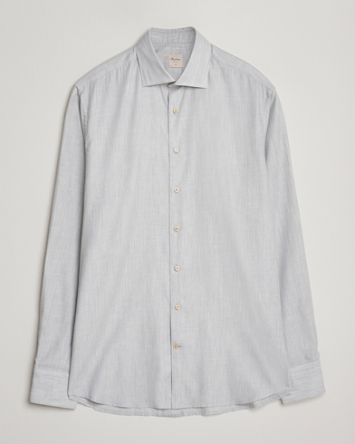 Stenströms Regular Fit Brushed Mini Herringbone Shirt Grey – Harmaa