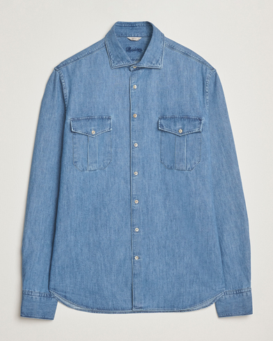 Stenströms Regular Fit Pocket Denim Shirt Blue – Sininen