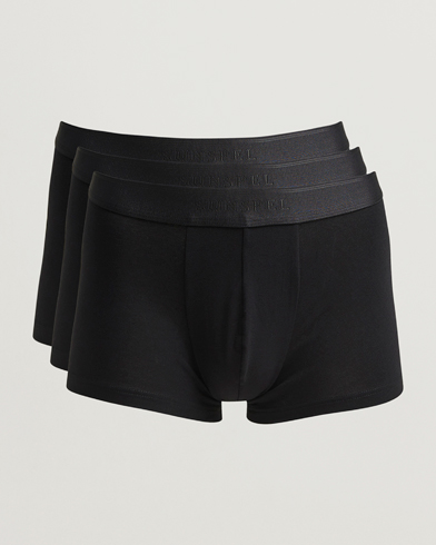 Sunspel 3-Pack Cotton Stretch Trunk Black – Musta