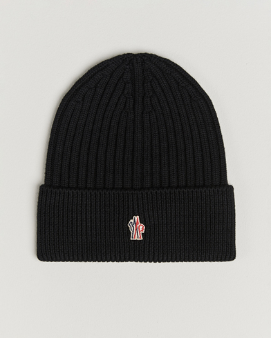 Moncler Grenoble Rib Wool Beanie Black – Musta