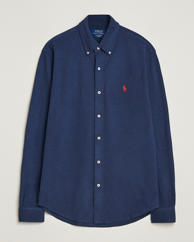 Polo Ralph Lauren Featherweight Mesh Shirt Spring Navy Heather – Sininen