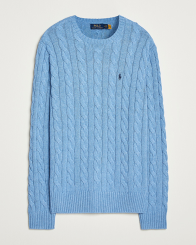 Polo Ralph Lauren Cotton Cable Pullover Soft Royal Heather – Sininen