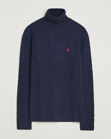 Polo Ralph Lauren Wool/Cashmere Rollneck Hunter Navy – Sininen