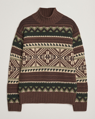 Polo Ralph Lauren Wool Cotton Blend Sweater Brown Combo – Ruskea