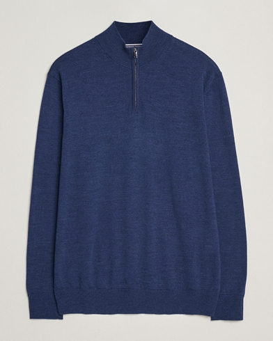Charles Tyrwhitt Pure Merino Zip Neck Jumper Ink Blue – Sininen