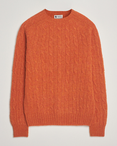 Morris Brushed Cable Sweater Orange – Oranssi