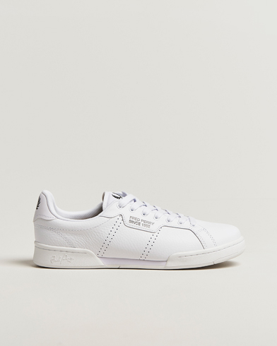 Fred Perry B722 Textured Leather Sneaker White – Valkoinen