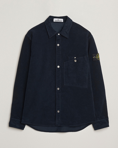 Stone Island Cotton Moleskin Overshirt Navy – Sininen