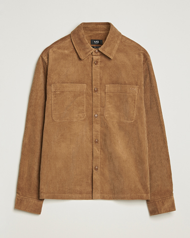 A.P.C. Leon Corduroy Overshirt Brown – Ruskea