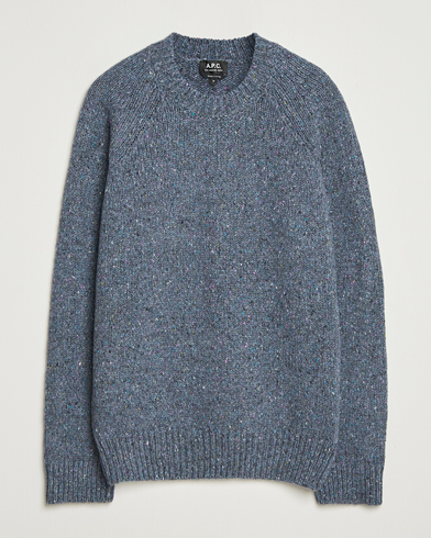A.P.C. Harris Wool Knitted Sweater Blue Grey – Harmaa