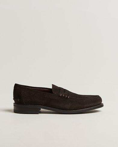 Loake 1880 Kingscliffe Suede Loafer Dark Brown – Ruskea