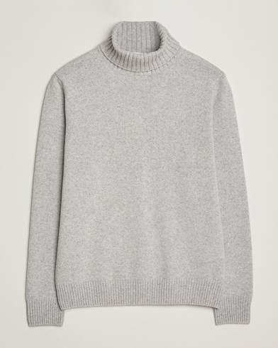 Morgano Wool/Cashmere Heavy Knit Rollneck Light Grey – Harmaa