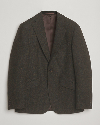 Walker Slater Edward Shetland Wool Donegal Blazer Dark Brown – Ruskea