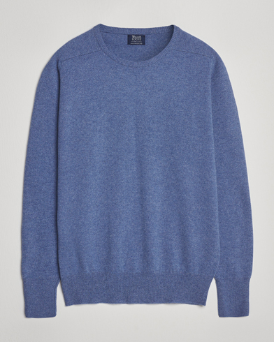 William Lockie Melrose Cashmere Crew Neck Blue – Sininen
