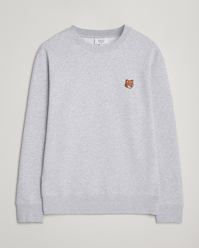 Maison Kitsuné Fox Head Sweatshirt Light Grey Melange – Harmaa