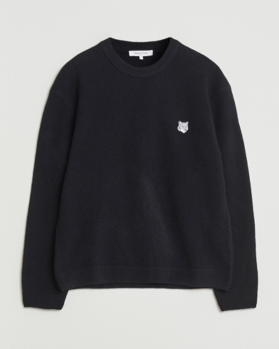 Maison Kitsuné Grey Fox Head Lambswool Sweater Black – Musta