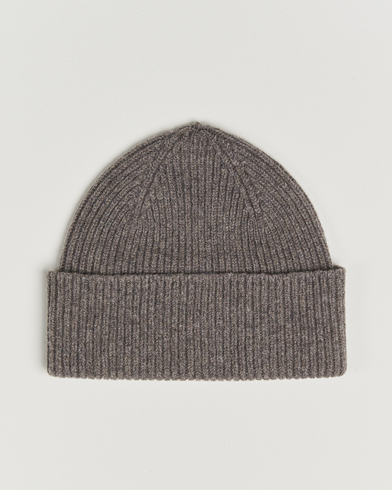 Robert Mackie Clyde Lambswool Beanie Light Brown – Ruskea