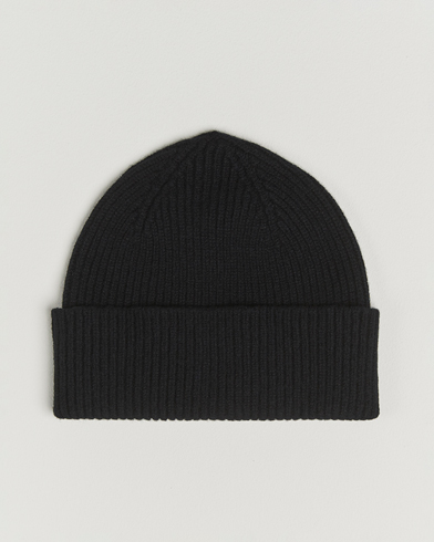 Robert Mackie Clyde Lambswool Beanie Black – Musta