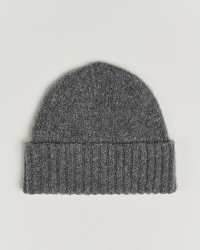 Robert Mackie Rona Ribbed Shaggy Lambswool Beanie Dark Grey – Harmaa