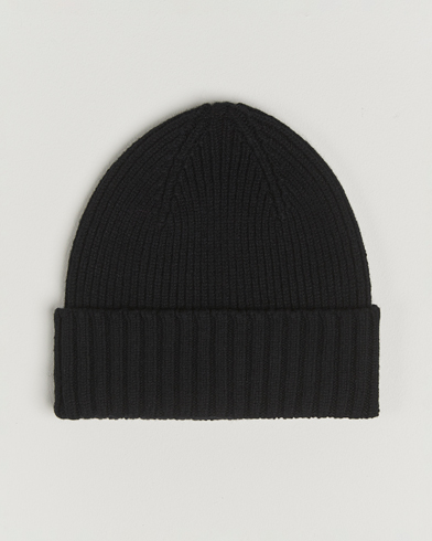 Robert Mackie Kingswell Ribbed Wool/Cashmere Beanie Black – Musta