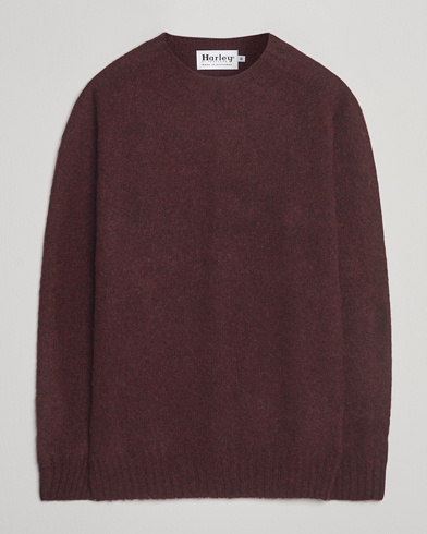 Harley Of Scotland Brushed Supersoft Lambswool Crewneck Beetroot – Punainen