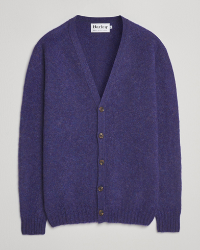 Harley Of Scotland Brushed Supersoft Lambswool Cardigan Iris – Liila