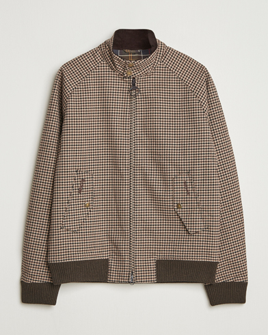 Baracuta Barbour x Porton Houndstooth Jacket Brown – Ruskea