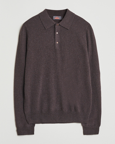 Morris Cashmere Polo Neck Brown – Ruskea