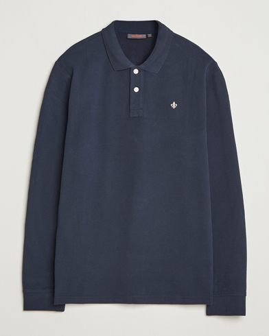 Morris Camden Long Sleeve Polo Shirt Navy – Sininen