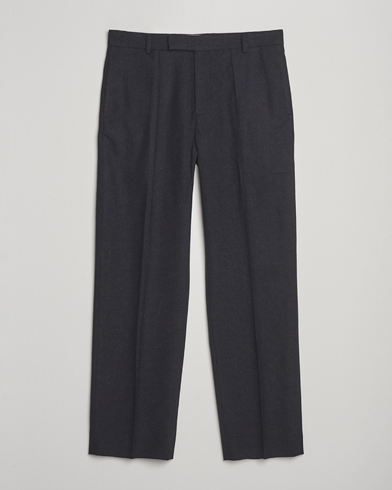 Palmes Wool Pleated Trousers Black – Musta
