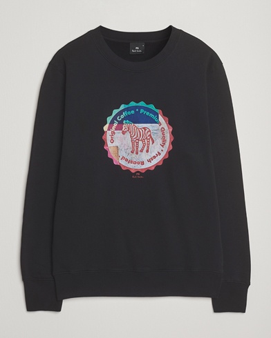 PS Paul Smith Zebra Bottle Top Crew Neck Sweatshirt Black – Musta