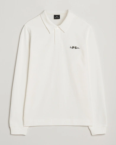 PS Paul Smith Cotton Logo Rugby Sweater White – Valkoinen