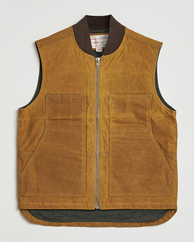 Filson Tin Cloth Insulated Work Vest Dark Tan – Ruskea
