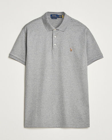 Polo Ralph Lauren Custom Slim Fit Cotton Polo Steel Heather – Harmaa