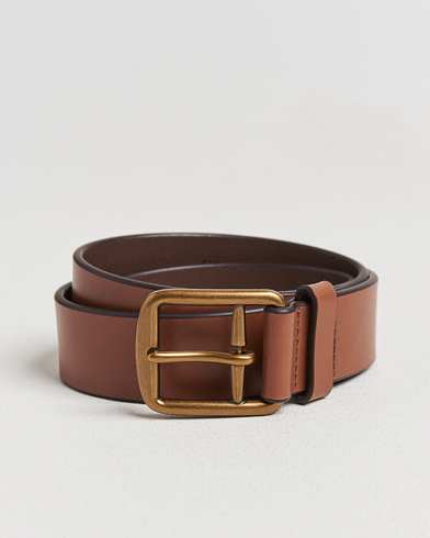 Polo Ralph Lauren Signature Pony Leather Belt Saddle – Ruskea
