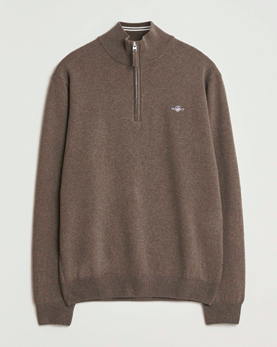 Gant Superfine Lambswool Half Zip Seawood Melange – Ruskea