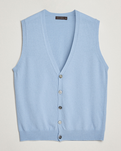 Oscar Jacobson Guiseppe Buttoned Vest Light Blue – Sininen