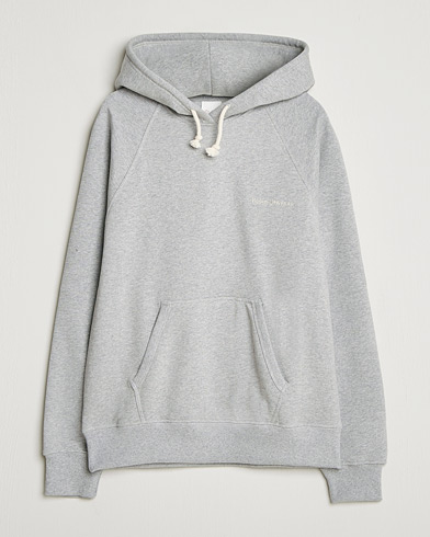 Nudie Jeans Gunde Logo Hoodie Grey Melange – Harmaa