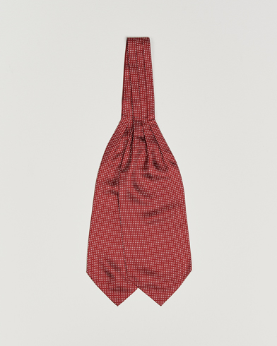 Amanda Christensen Silk Twill Micro Dot Ascot Wine Red – Punainen
