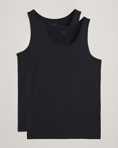 Falke 2-Pack Cotton Tank Top Black – Musta