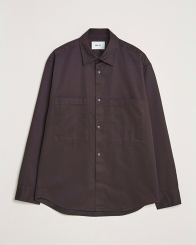 NN07 Freddy Tencel Workwear Shirt Dusky Port – Ruskea